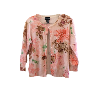 FINAL MARKDOWN Ladies ny collection detailed cardigan sweater lrg